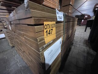 Ca. 196x Guyana Teak hardhouten planken geschaafd 21x145mm, lengte 125